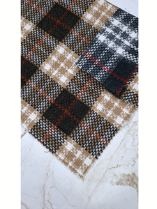 Safaa ™   Tissu sergé en laine Acro brossée ultra-douce – Tissu à carreaux Buffalo teint en fil épais pour chemises-vestes et manteaux de luxe - Product Image 4