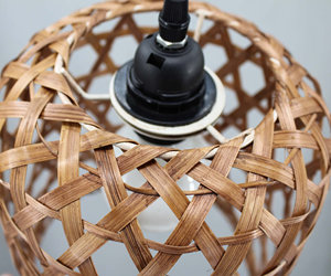 Woven Bamboo Basket Pendant Light Bohemian Style <b>Ceiling</b> Lamp Natural Rattan Hanging Light Boho Home <b>Decor</b> Supplier Manufacturer - Product Image 4