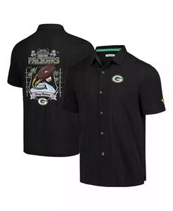Camicia da uomo con bottoni da campo per Bay Packers nero verde - Product Image 1
