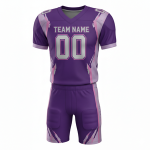 Conjunto de Uniforme de Fútbol Americano Personalizado con Logotipo Frontal, 100% Poliéster, Antibacteriano, de Secado Rápido, para Todas las Temporadas - Product Image 1