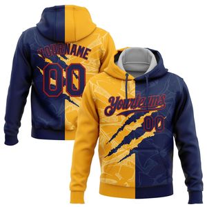 Sudadera con Capucha Personalizada para Hombre con Nombre y Número, Diseño de Bloques de Color, Sublimación, Poliéster, Ropa Deportiva Informal de Otoño - Product Image 1