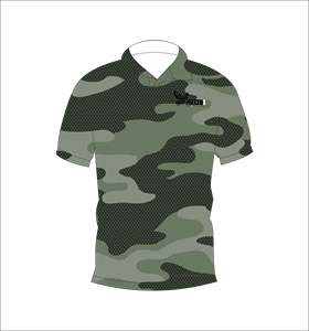 Polo vert camouflage numérique à manches courtes pour sports de plein air et entraînement décontracté - Product Image 6