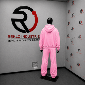 Pink Tracksuit Set Mens Premium <b>Full</b> <b>Zip</b> <b>Hoodie</b> And Jogger Pants Two Piece Outfit Casual Streetwear Athletic Sportswear - Product Image 4