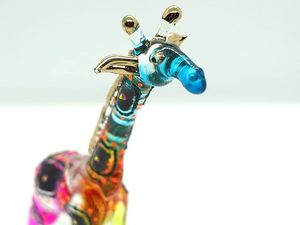 Nuevo Adorno de Cristal de Murano Soplado a Mano Personalizable de Borosilicato Alto, Arte Popular Feng Shui, Libro de Pascua, Jirafa, Animal, Forma 3D, Pequeño Adorno de Cristal - Product Image 3