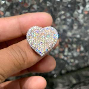Anillo de Diamantes con Letra Inicial G Personalizada, Anillo de Campeonato Iced Out, Anillo de Lujo Hip Hop con Pavé de Circonitas, Anillo de Declaración de Lujo Iced Out con Forma de Corazón - Product Image 2