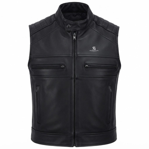 Men's Genuine <b>Leather</b> Vest Adults Custom Wholesale OEM Motorcycle Biker <b>Sleeveless</b> <b>Jacket</b> Vintage Premium Casual Outerwear 2026 - Product Image 6