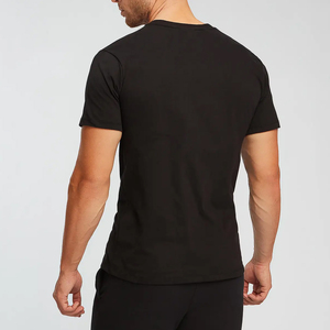 Camiseta de Hombre de Algodón Grueso, Corte Regular, Hombro Recto, Manga Corta, Color Sólido, Cuello Redondo, Ecológica, Personalizable OEM - Product Image 3