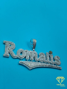 Custom Romaís <b>Name</b> <b>Chain</b> Iced Moissanite Diamond Pendant Hip Hop Jewelry Luxury Statement Gift - Product Image 2