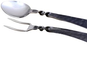 Couteau médiéval à main personnalisé forgé ensemble de couverts en fer médiéval couteaux ustensiles de salle à manger de style renaissance - Product Image 5