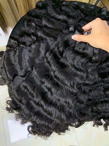 Extensions de cheveux en vrac ondulés profonds prix usine couleurs naturelles cheveux bruts humains vietnamiens toutes les cuticules alignées - Product Image 3