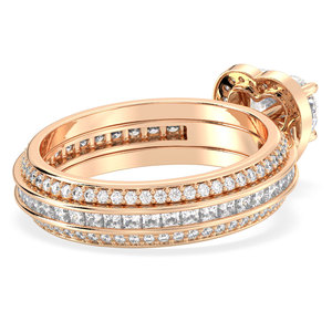 Bagues de fiançailles REYES de luxe en forme de cœur, certifiées GRA, en moissanite, argent sterling 925 avec placage rhodium, bijoux fins - Product Image 5