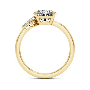 Anillo de Diamantes Cultivados en Laboratorio con Corte de Pera y Tres Piedras, Plata de Ley, Anillo de Compromiso y Boda para Mujer, Certificado por IGI y GSI - Product Image 4