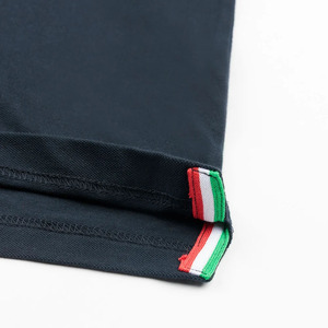 Polo de Manga Larga Azul Marino para Hombre, Color Sólido, Algodón Piqué, Ropa Casual de Primavera, Cuello con Botones - Product Image 3