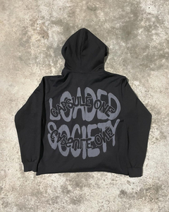 ชุดกีฬาฤดูหนาวสำหรับผู้ชาย ผลิตจากผ้าฝ้ายเนื้อนุ่ม สวมใส่สบาย พิมพ์ลายสกรีนแบบซ้อนทับ สไตล์ฮิปฮอป พร้อมผ้าฟลีซกันหนาว - Product Image 6