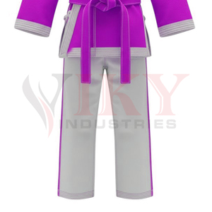 Uniforme de Karate de Lona para Mujer, de Alta Calidad, Personalizado con Marca Propia, Bicolor, para Jóvenes y Adultos, Venta al Por Mayor Directa de Fábrica - Product Image 5