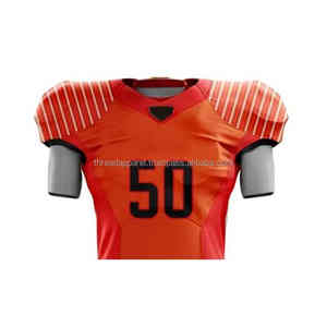 Conjunto de uniforme de fútbol americano de poliéster 100% de alta calidad personalizado su propio diseño y logotipos sublimados - Product Image 3