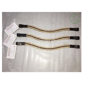 Diadema para caballo con perlas y cristales, diadema de cuero para caballo, diadema para brida inglesa - Product Image 4