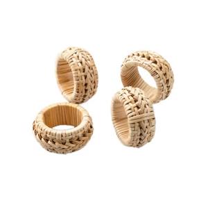Anillos para Servilletas Tejidos a Mano, de Ratán Natural, Decorativos, para Bodas, Fiestas y Cenas en Casa - Product Image 1