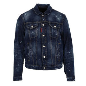 Veste en jean classique décontractée pour homme, style vintage, streetwear tendance, avec patchs en jean, boutons, écologique, coupe-vent et confortable - Product Image 1