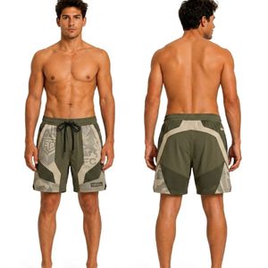 Pantalones Cortos Deportivos para Hombre, Color Gris Oscuro, Panel Curvo, Tela Moderna de Alto Rendimiento, Flexibles, Ligeros, Comodidad Superior, para Surf - Product Image 5