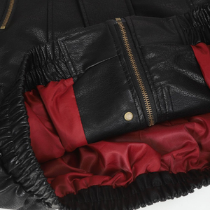 fashionable men's <b>leather</b> <b>jacket</b> custom <b>leather</b> <b>jacket</b> men's <b>leather</b> <b>jacket</b> solid pattern <b>leather</b> <b>jacket</b> front logo - Product Image 6