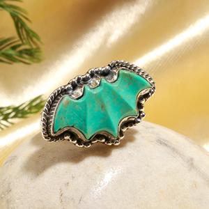 Most Trending 925 Sterling Silver Batman Shape <b>Ring</b> with Original <b>Turquoise</b> Gemstone Designer <b>Ring</b> Wholesale Factory Price - Product Image 1