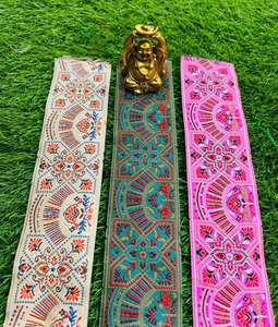Wholesale Elegant Jacquard Lace Fabric Floral Design for Saree and Wedding Gown Decoration Designer Textile Supply Factory - Product Image 5