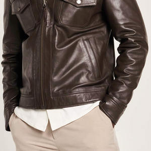 Veste d'hiver pour homme de qualité supérieure au meilleur prix, en cuir véritable, coupe-vent, imperméable, teinte unie, toutes tailles disponibles - Product Image 5