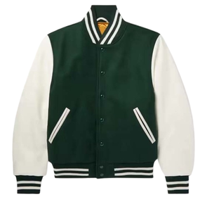 Top Quality Premium Wool Fabric Made Men's Varsity Jackets Winter Quilted Lining Custom Wool Varsity Jacket With Leather Sleeves - Product Image 3