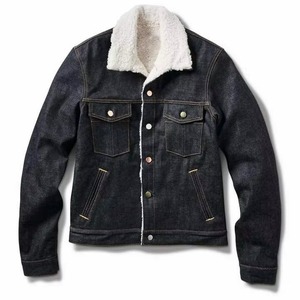 Veste en jean unie pour homme, style vintage délavé, coupe oversize, streetwear, 100% coton, fabricant OEM ODM, 6XL - Product Image 1
