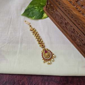 Floral Maang Tikka Crown Tiara - Product Image 1