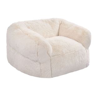 <b>Bean</b> <b>Bag</b> Chair for Adults Fluffy Plush High Density Foam Filling Zap Sofa Chair with Armrests Air-Filled <b>Bean</b> <b>Bag</b> - Product Image 1