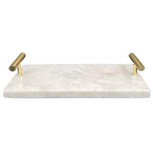 Plateau de service en marbre naturel de haute qualité, plateau décoratif en pierre pour fruits, collations, thé, café, ornements, au prix le plus bas. - Product Image 1