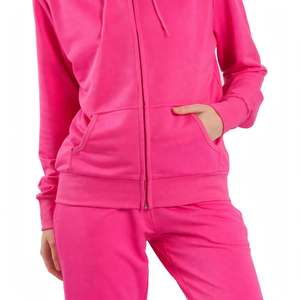 Conjunto de chándal de manga larga para mujer, ropa deportiva para correr y trotar, chándal con cremallera de estilo nuevo y ajuste holgado personalizado para mujer - Product Image 4