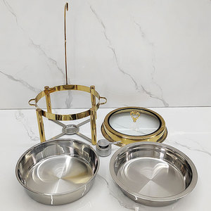 Utensilios de Cocina Económicos Estilo Árabe, Calentador de Alimentos para Buffet, Platos para Calentar Comida Dorados Colgantes - Product Image 6