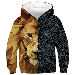 Custom <b>Men's</b> Hooded Sweatshirt Geometric Print Casual Knitted Polyester Autumn Regular Fit Sublimation Transfer Print - Product Image 3