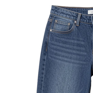 Jeans de Mujer de Cintura Alta, Corte Acampanado, Desgastados, de Mezclilla, Largos, Rotos, de Pierna Ancha, Casuales, Tejidos, para Verano, Otoño y Primavera - Product Image 4