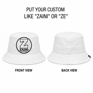 Men Bucket <b>Hat</b> 240 GSM Premium Cotton Twill White Black Custom Embroidery Logo Casual Outdoor <b>Sun</b> <b>Hat</b> Personalized Headwear Pro - Product Image 1