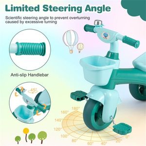 Triciclo per Bambini 3-5 Anni con Struttura Triangolare, Cestini Portaoggetti Anteriori e Posteriori, Stabile - Product Image 5