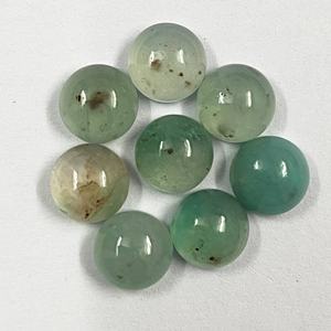 Piedra de Aquaprase Natural de 10mm, cabujón redondo con reverso plano, fabricante de piedras preciosas sueltas semipreciosas pulidas en línea a precio de fábrica - Product Image 1