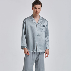 <b>Mens</b> Pocket Style <b>Pajama</b> <b>Set</b> Soft Comfortable Sleepwear Long Pants Night Clothing Breathable Lounge Wear Home Outfit - Product Image 5