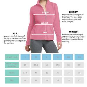Vêtements d'hiver OEM, veste en polaire pour femmes, coupe-vent, imperméable, fermeture éclair intégrale, col, poches, uniforme de yoga, 100% polyester - Product Image 6