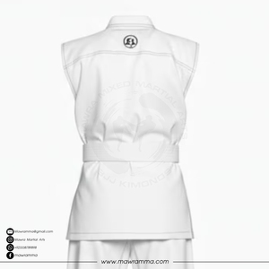 Kimono de grappling sans manches de haute qualité, tissage perlé, 100 % coton, logo personnalisé, uniforme d'entraînement professionnel pour hommes - Product Image 5