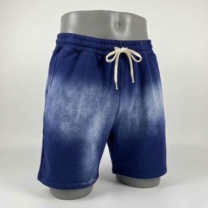 Shorts décontractés d'été pour hommes en coton mélangé doux, bleu délavé, avec cordon de serrage et taille élastique – Qualité supérieure, idéal pour la gym et la détente – Prix de gros - Product Image 4
