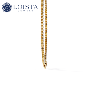 Collier en or massif 18 carats LOISTA avec diamants ronds taille brillant, diamants naturels, bijoux de luxe pour femmes, certifié GIA - Product Image 3