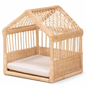 Rattan pet canopy <b>beds</b> eco friendly dog <b>house</b> handweave puppy <b>bed</b> <b>houses</b> competitive price - Product Image 3