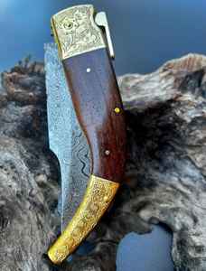 Cuchillo de Camping de Bolsillo de Alta Calidad, Hecho a Mano, al por Mayor, Palace LLC, el Más Vendido, Personalizado, de Acero de Damasco de Alta Calidad, OEM - Product Image 5