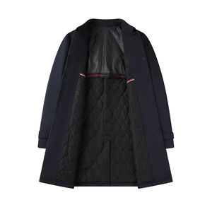 Manteau trench-coat homme de qualité supérieure, coupe droite, simple boutonnage, long, décontracté, coupe-vent, bonne qualité. - Product Image 5