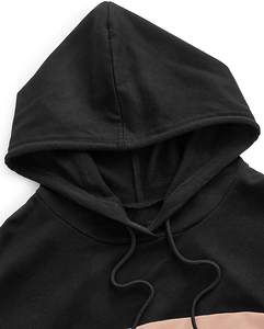 Sudadera con Capucha Corta Lisa para Mujer, de Felpa Cepillada, Ajuste Elástico - Product Image 3