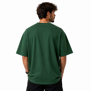 T-shirt graphique personnalisé Halloween, impression 3D en relief, motif visage de citrouille, vert, coton oversize, pour hommes et femmes, streetwear décontracté - Product Image 4